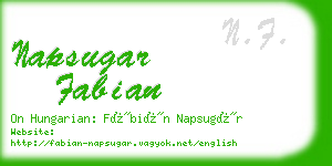 napsugar fabian business card
